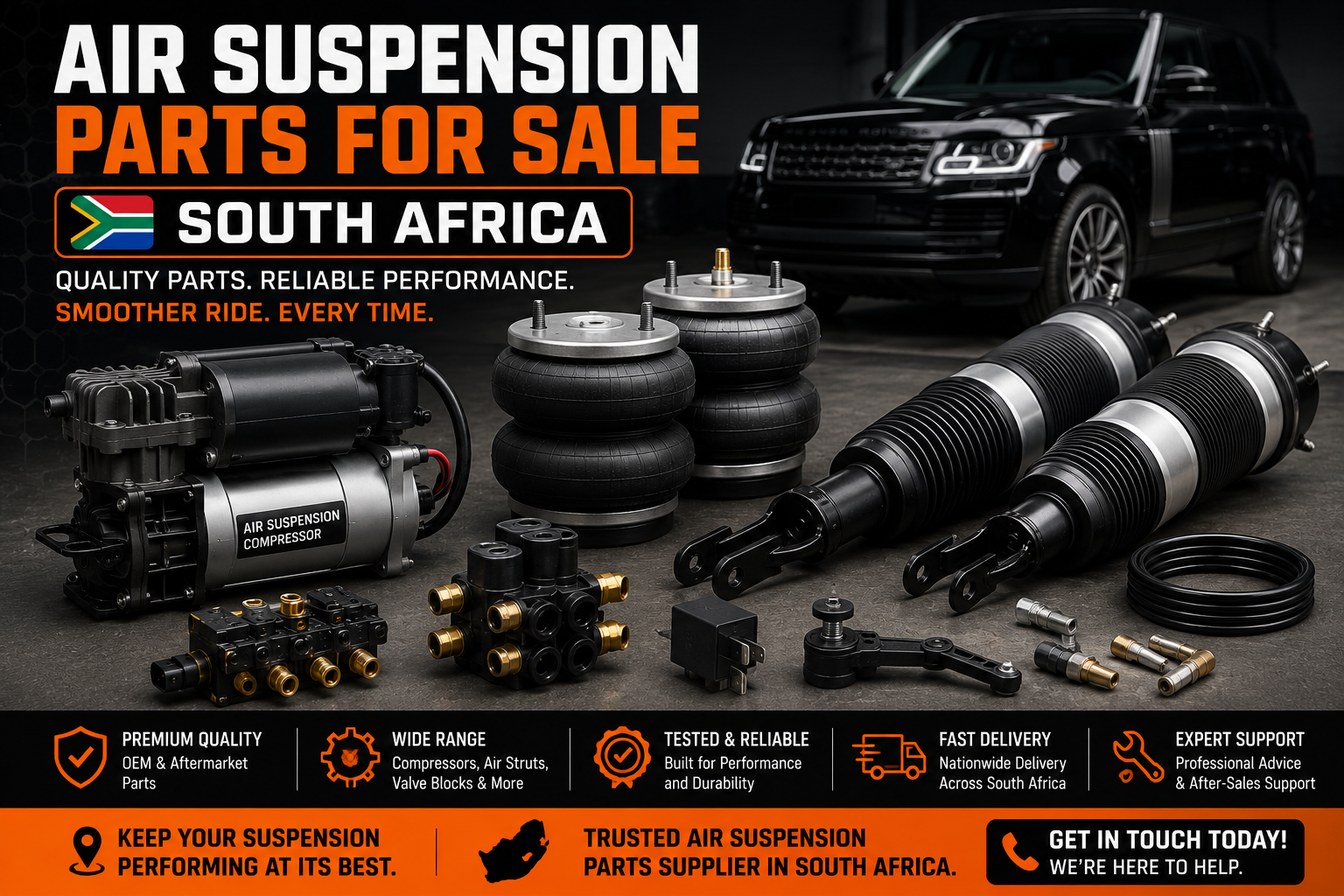 Air suspension parts for sale South Africa for luxury air suspension vehicles