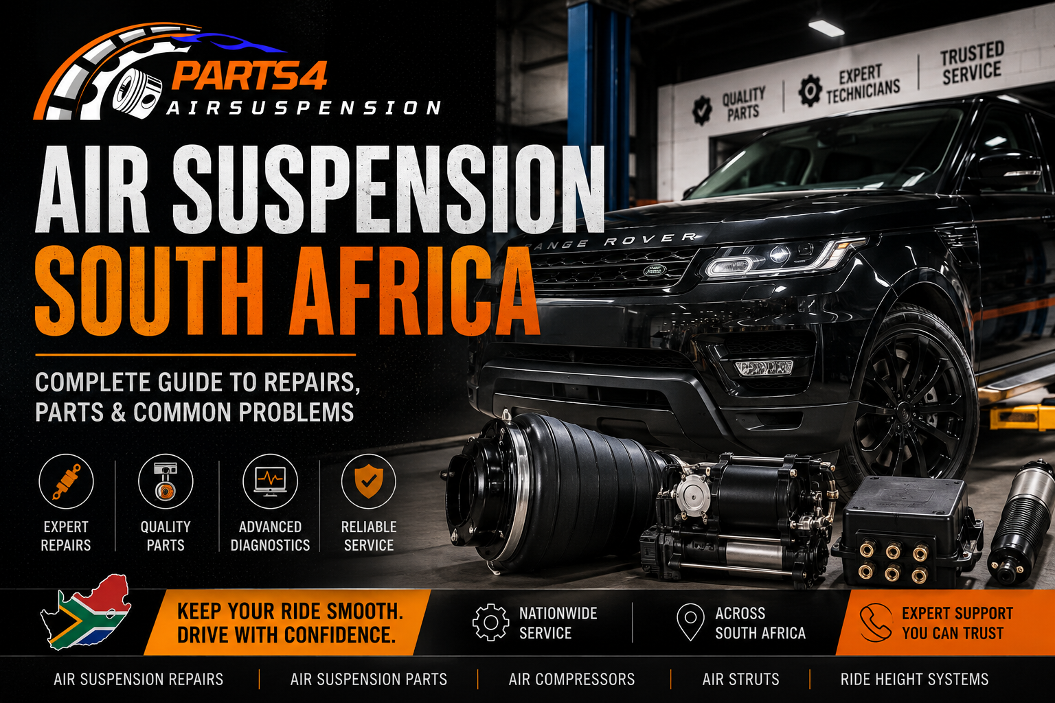 Air suspension South Africa repairs and replacement parts for luxury SUV