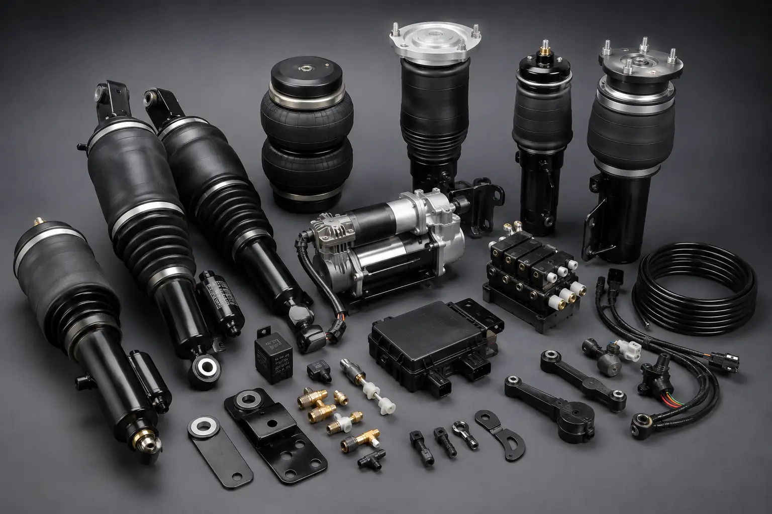Air suspension parts for sale South Africa including compressor, air struts, valve block and suspension components for luxury vehicles